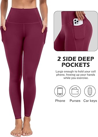ATHVOTAR Women's High Waisted Leggings with Pockets – 7 Pack